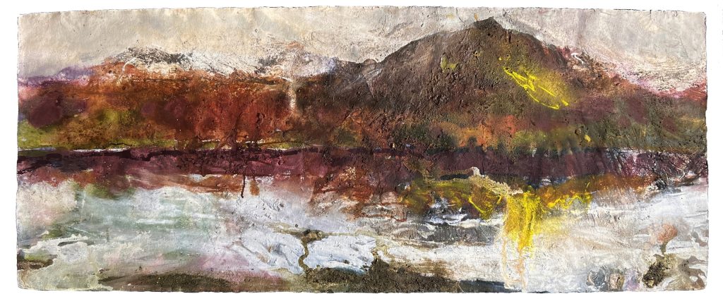 SunRests on The Old Man of Coniston. Coniston Water, Cumbria